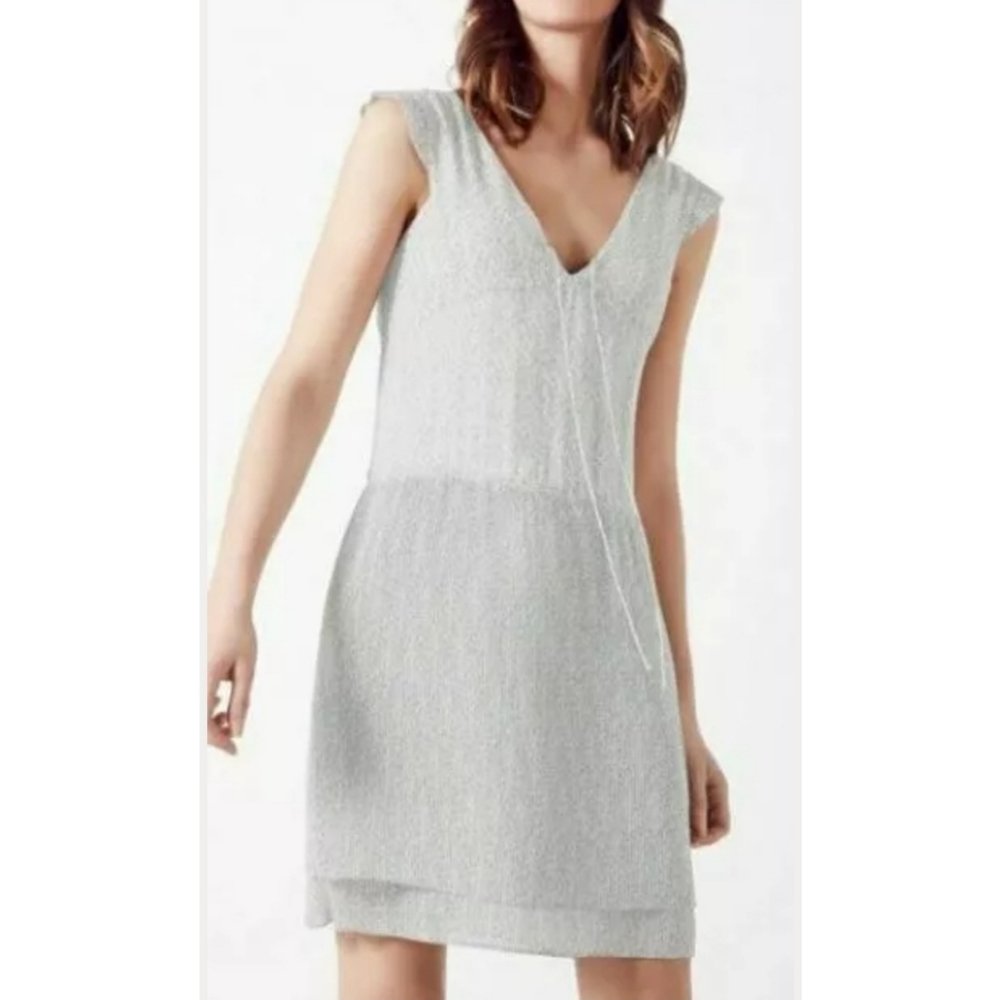 Comptoir Des Cotonniers light Blue V‑Neck Mini Dress
